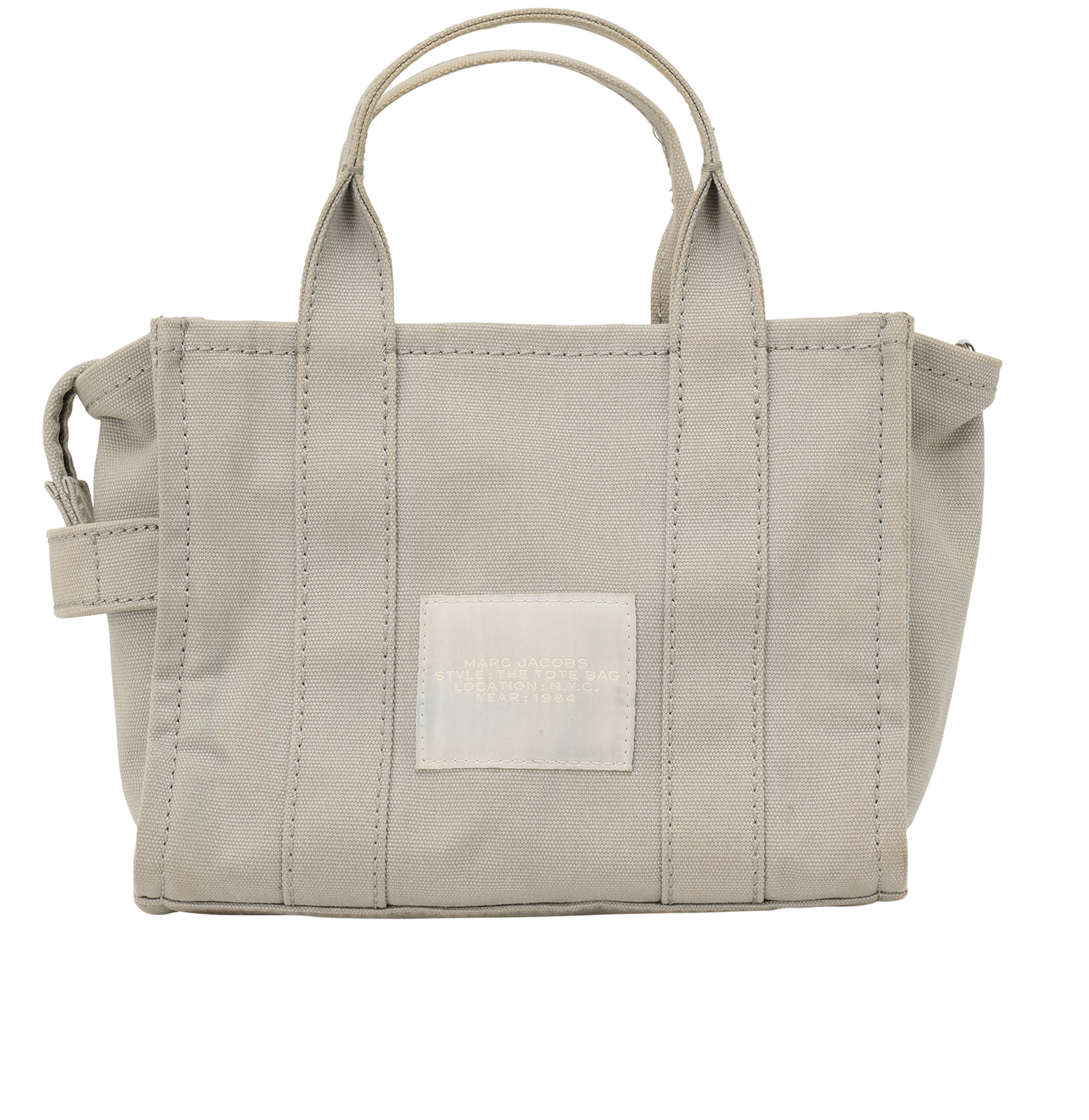 Small The Tote, &pound;110, Handbags, Grey, Canvas, Back view